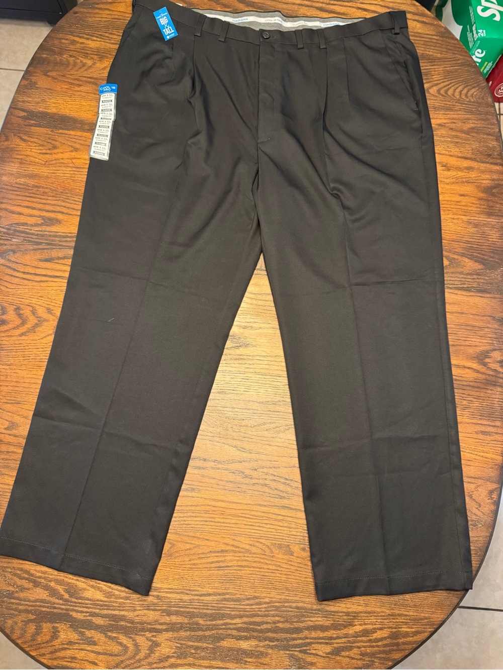 NWT Men’s Haggar Black Dress Pants Slacks Classic Fit
